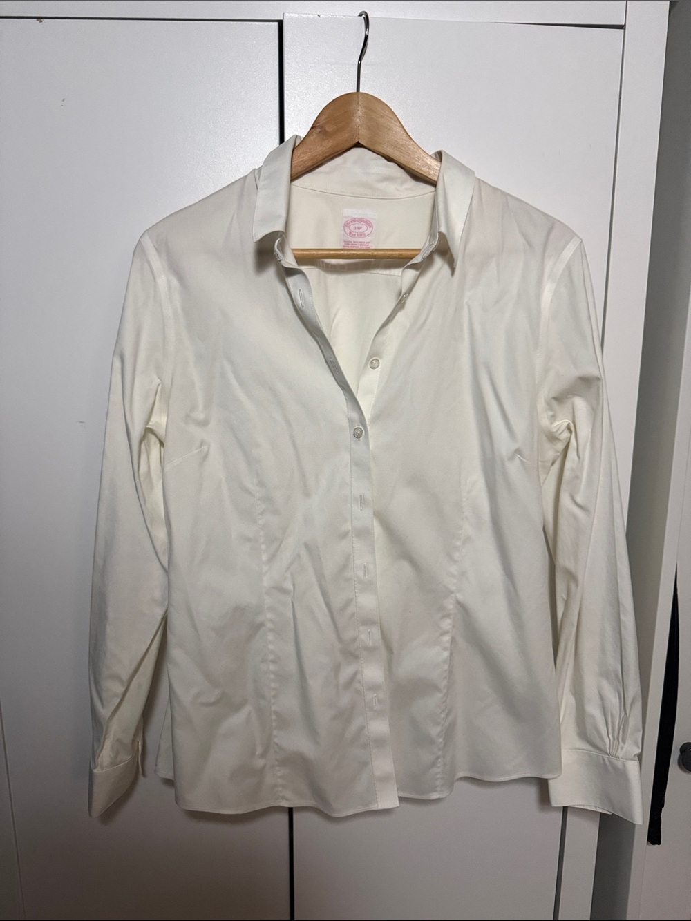 Brooks Brothers Women's Ivory Button-Front Dress Shirt